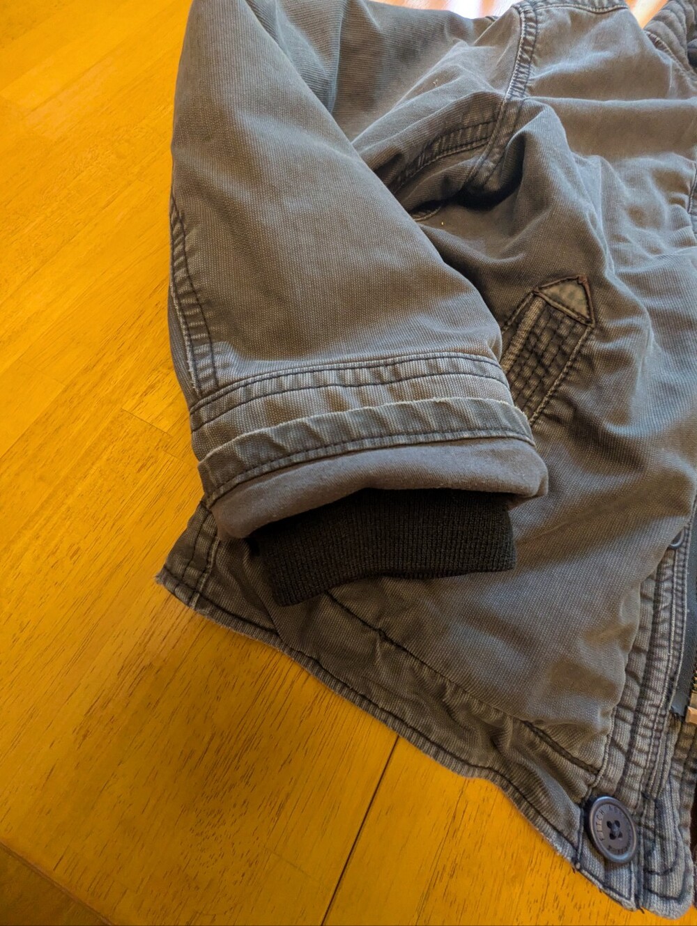 Abercrombie & Fitch Men's Slate Gray Military Field Jacket Size Large - Picture 3 of 8